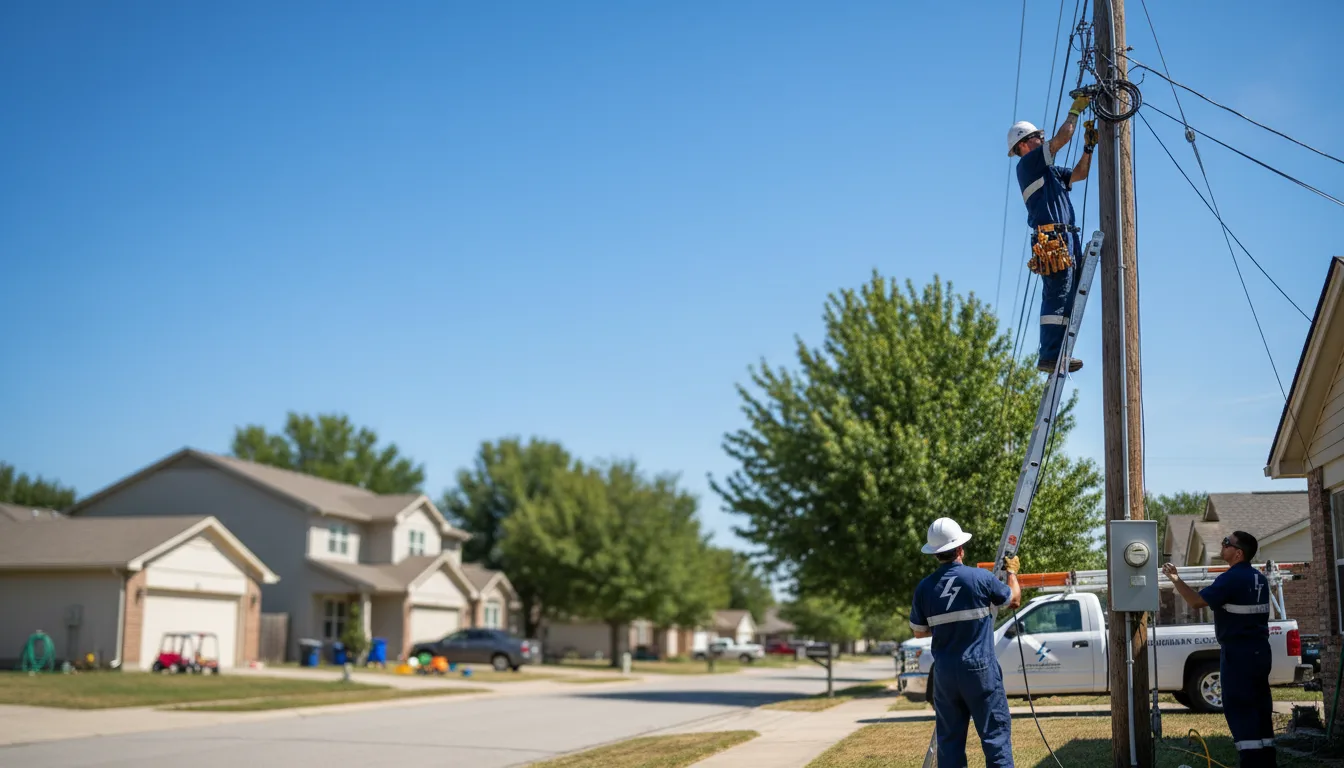 Residential electrician providing installation services in Mason, TX